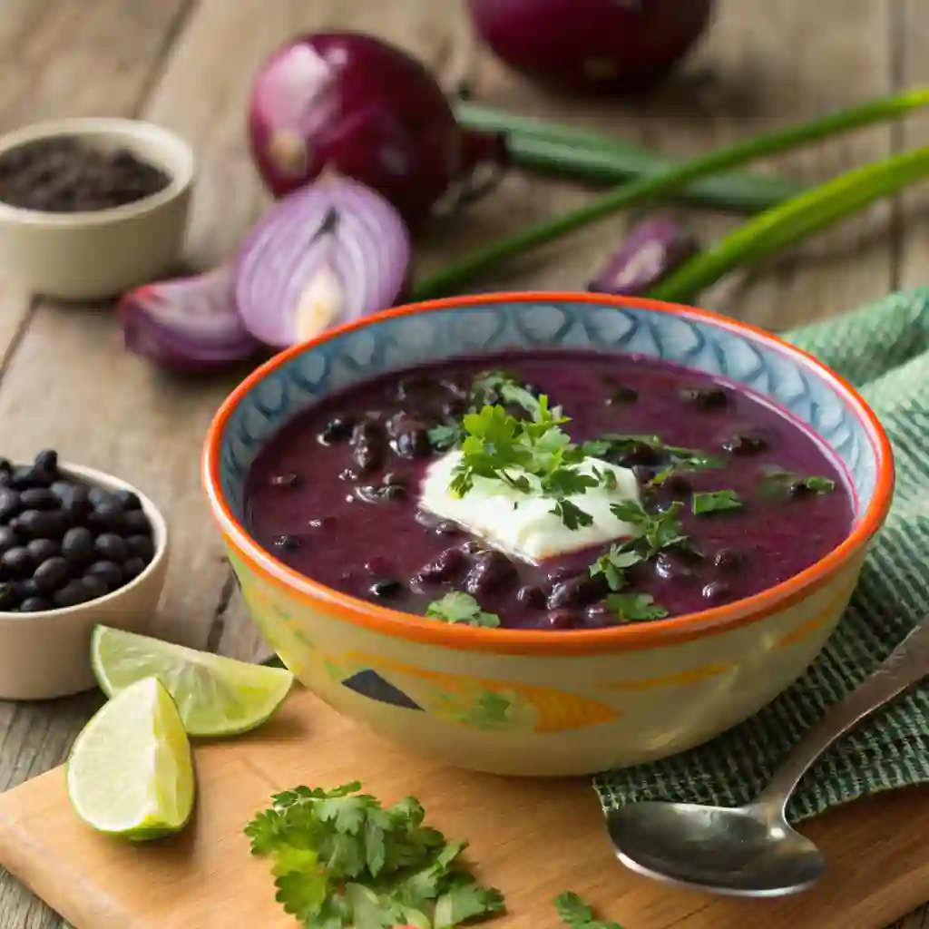 Purple Black Bean Soup Recipe