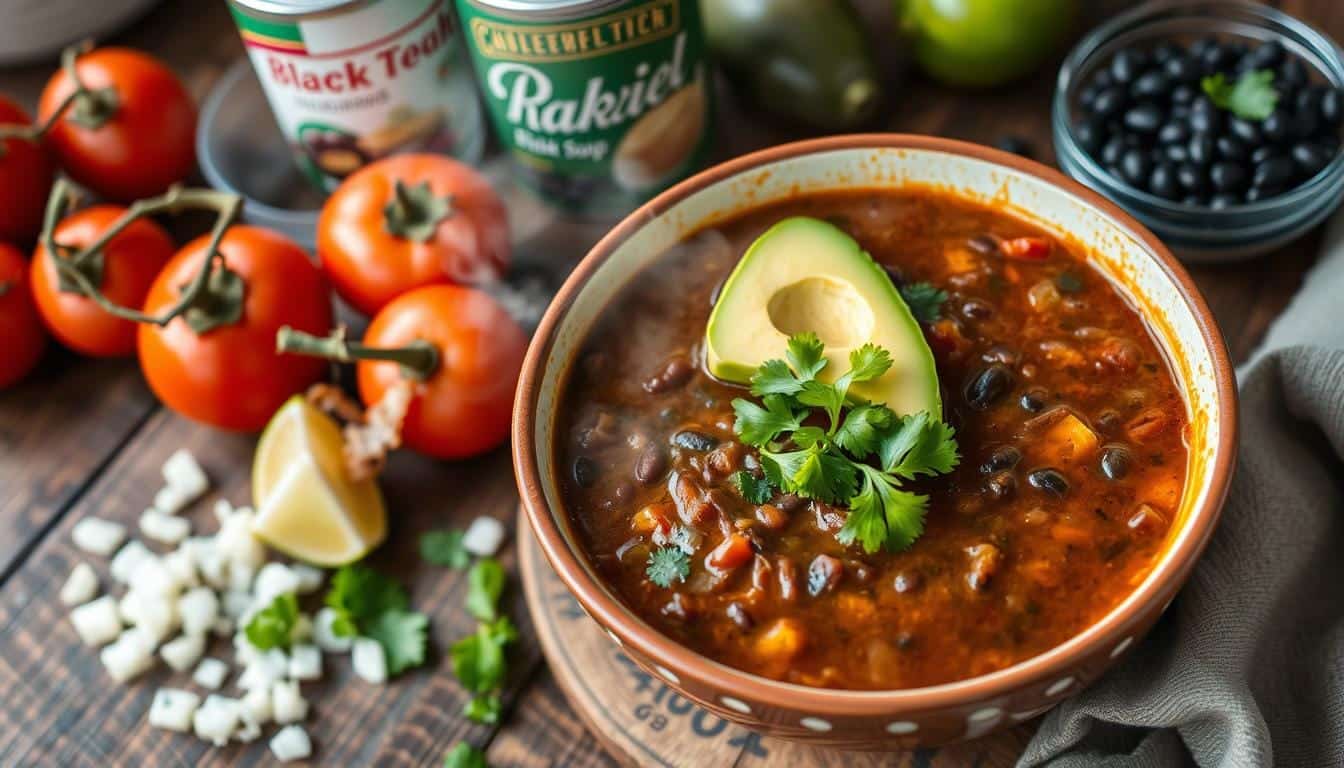 black bean tomato soup