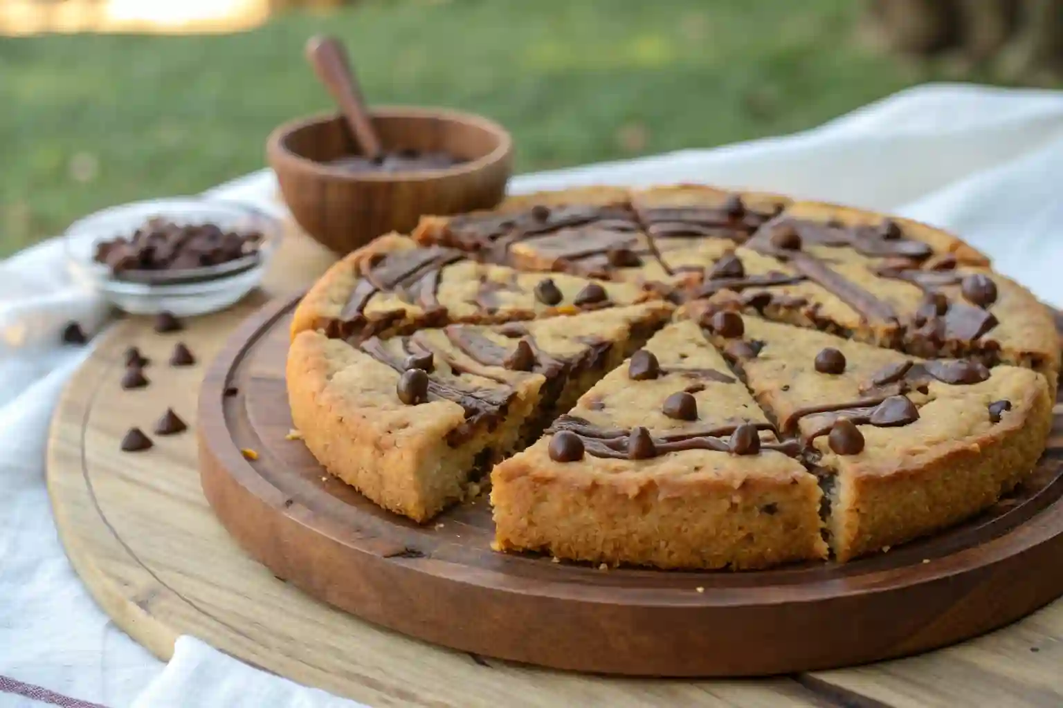 freshly baked chocolate chip cookie