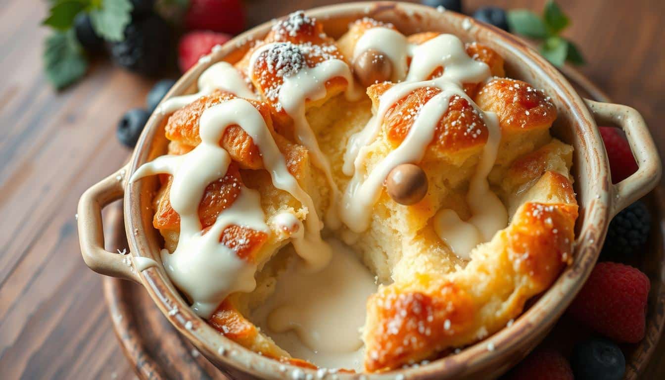 white chocolate bread pudding